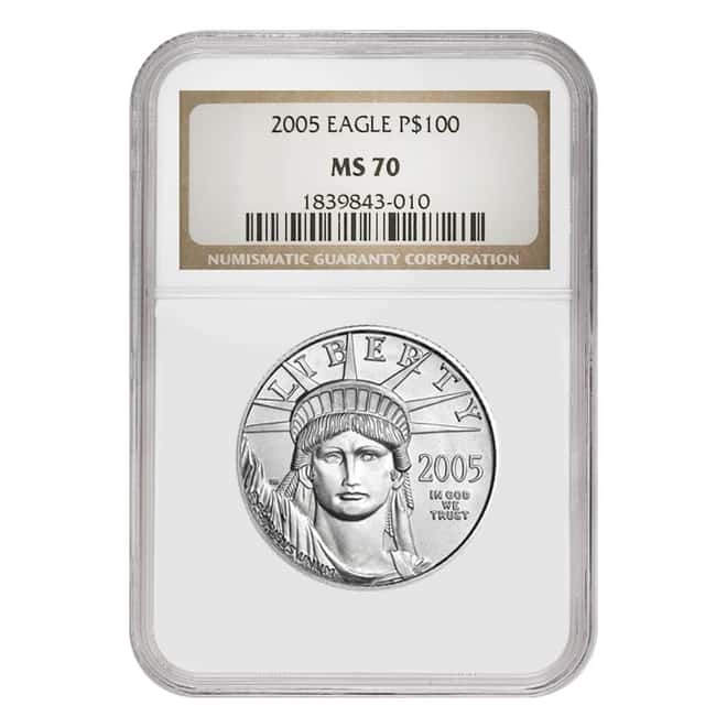2005 1 oz $100 Platinum American Eagle NGC MS 70