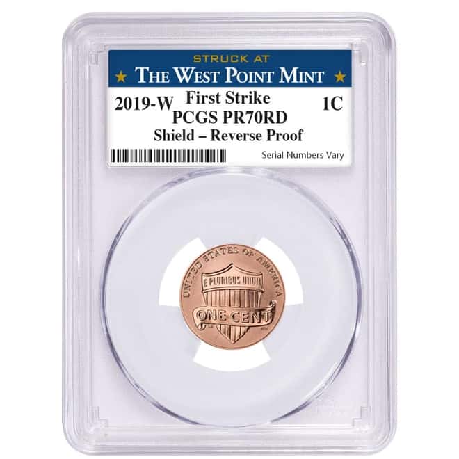 2019 W Reverse Proof Lincoln Penny Cent Comm. PCGS PF 70 FS (West Point)