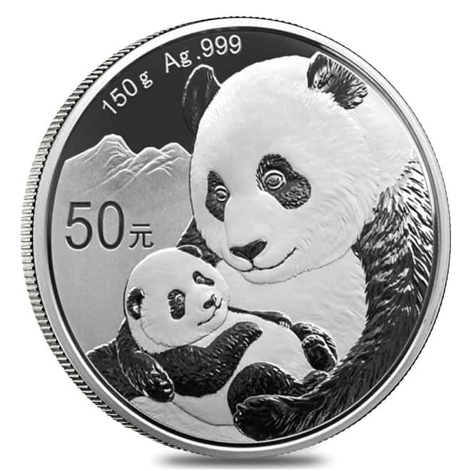 2019 150 gram Chinese Silver Panda 50 Yuan .999 Fine Proof (w/Box & COA)
