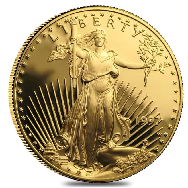 1997-W 1 oz $50 Proof Gold American Eagle (w/Box & COA)