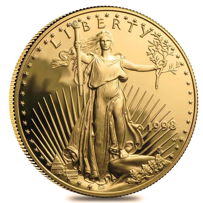 1998-W 1 oz $50 Proof Gold American Eagle (w/Box & COA)