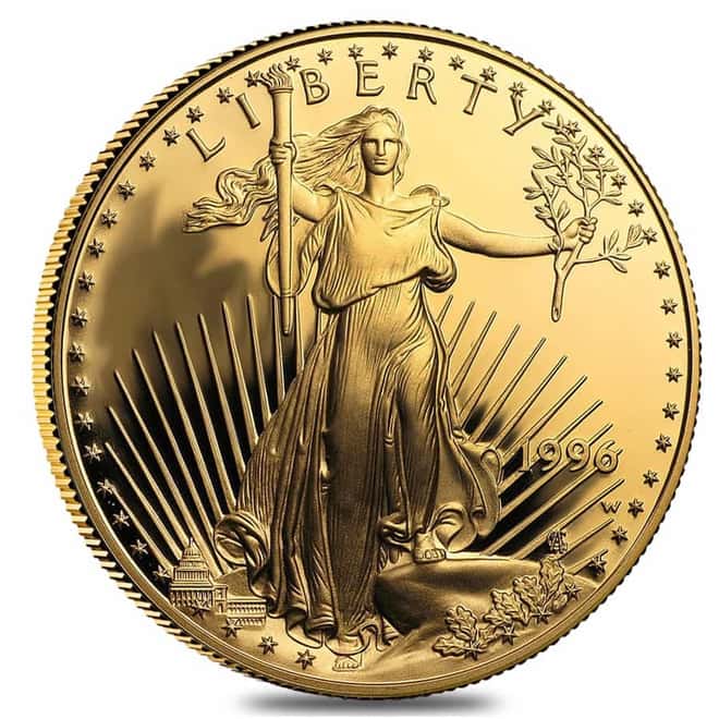 1996-W 1 oz $50 Proof Gold American Eagle (w/Box & COA)