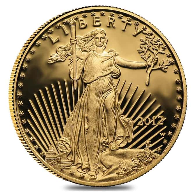 2012-W 1 oz $50 Proof Gold American Eagle (w/Box & COA)