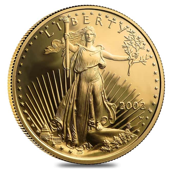 2002-W 1/4 oz $10 Proof Gold American Eagle (w/Box & COA)