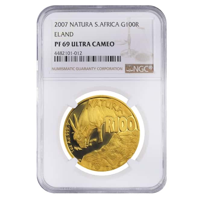 2007 1 oz South Africa Natura Eland Proof Gold Coin NGC PF 69 UCAM