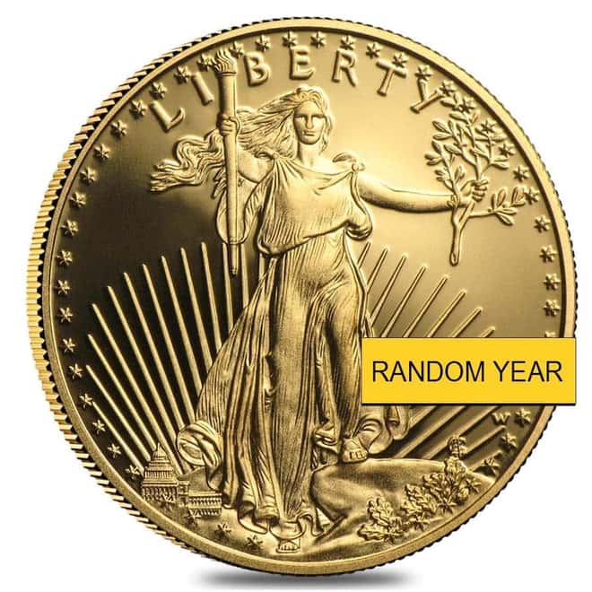 1/2 oz Proof Gold American Eagle w/Box & COA (Random Year)
