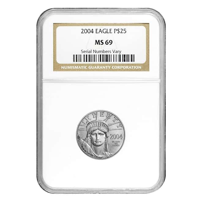 2004 1/4 oz $25 Platinum American Eagle NGC MS 69