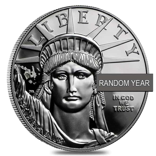 1 oz Proof Platinum American Eagle (Abrasions, Random Year)