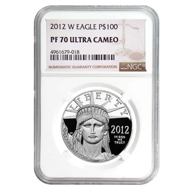 2012 W 1 oz $100 Platinum American Eagle Proof Coin NGC PF 70 UCAM