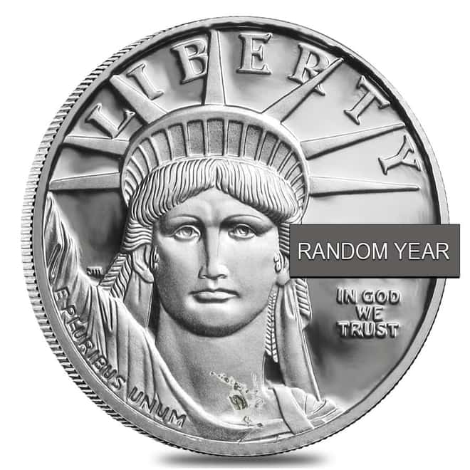 1/10 oz Proof Platinum American Eagle (Abrasions, Random Year)