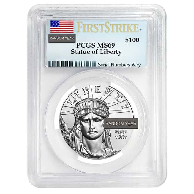 1 oz Platinum American Eagle NGC/PCGS MS 69 (Random Year) 