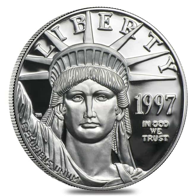 1997 W 1 oz $100 Proof Platinum American Eagle Coin (w/Box & COA)