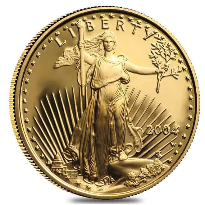 2004 W 1/4 oz $10 Proof Gold American Eagle (w/Box & COA)