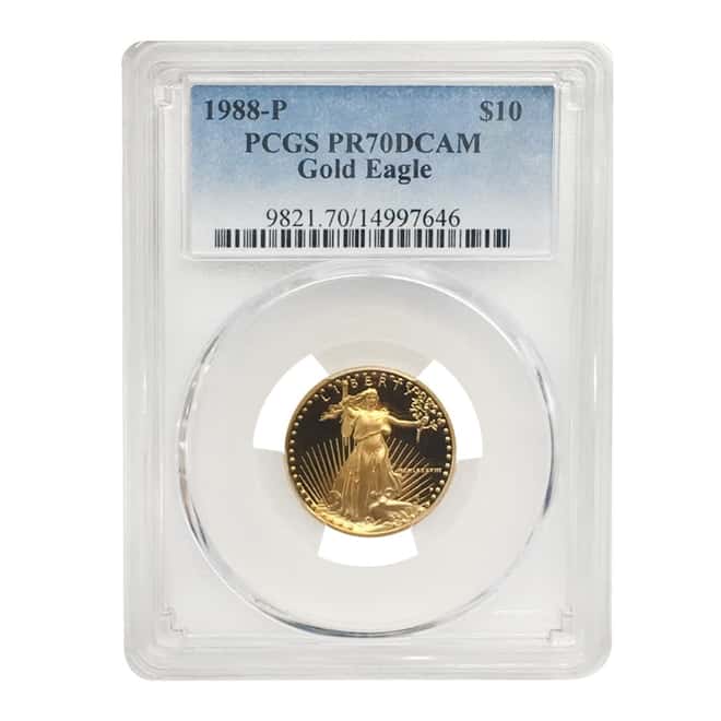 1988 P 1/4 oz $10 Proof Gold American Eagle PCGS PF 70 DCAM