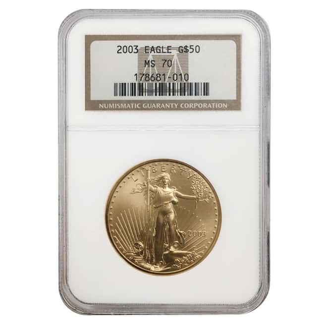 2003 1 oz $50 Gold American Eagle NGC MS 70