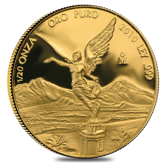 2010 1/20 oz Mexico Proof Gold Libertad Coin .999 Fine (In Cap)