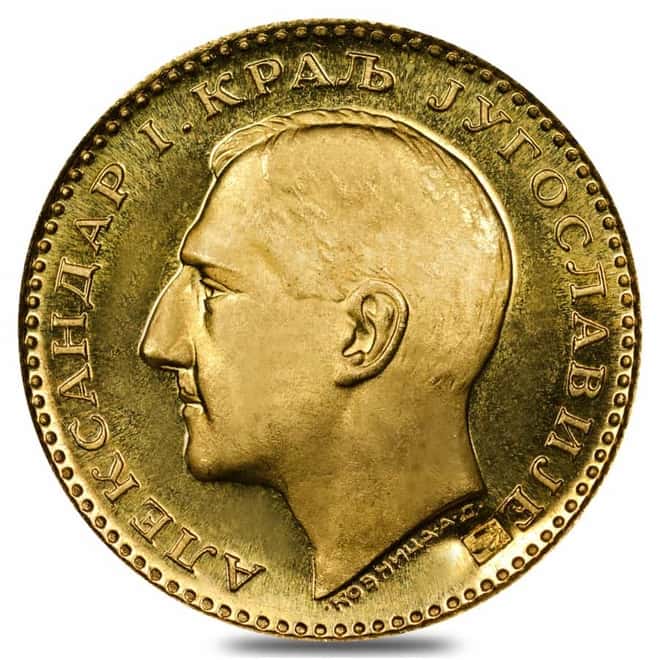 1 Dukat Yugoslavia Gold Coin AU/BU AGW .1106 oz (1931-1933, Random)