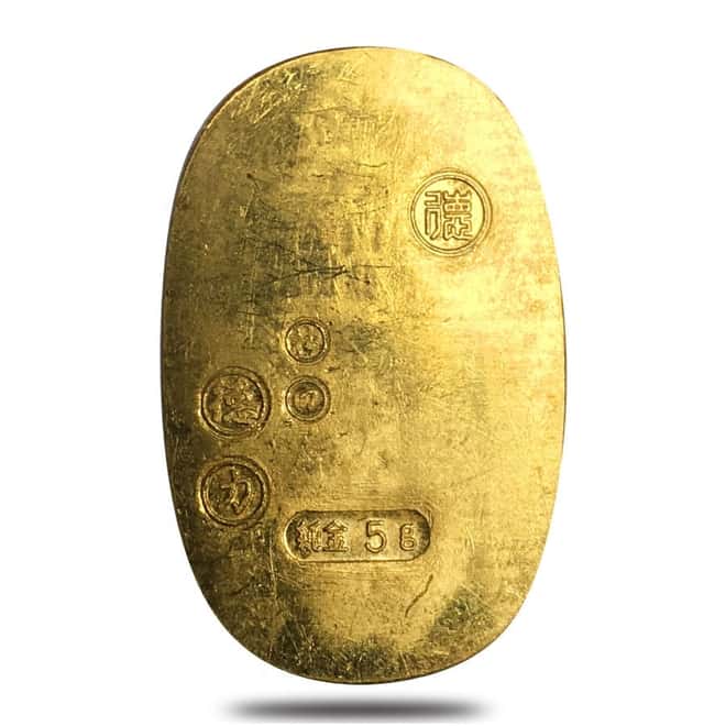 5 gram Gold Japanese Koban Oval Coin .999 Fine (Restrike)