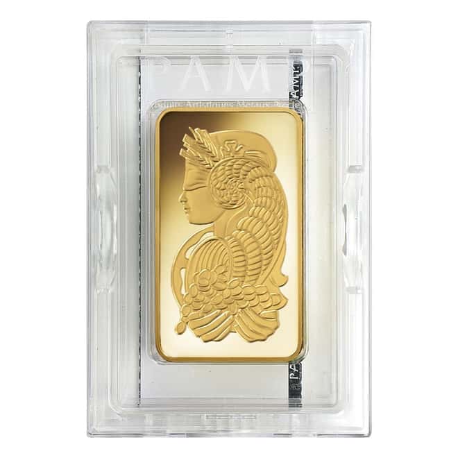10 oz PAMP Suisse Lady Fortuna Gold Bar .9999 Fine (In Assay, Not Veriscan)