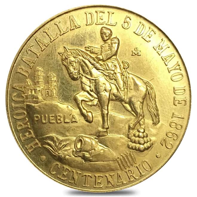 1962 Mexican Cinco De Mayo Commemorative Gold Medal AGW 1.2057 oz (Cleaned)