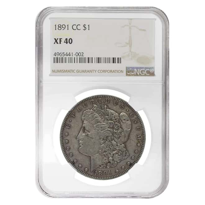 1891-CC Silver Morgan Dollar NGC XF 40