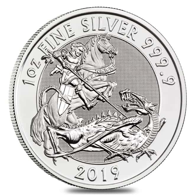2019 Great Britain 1 oz Silver Valiant Coin .9999 Fine BU In Cap