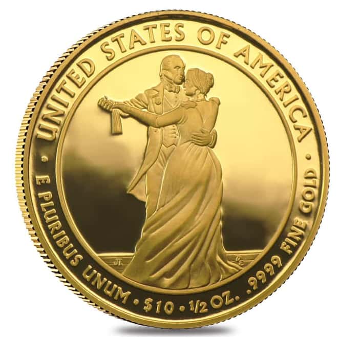 2009 W 1/2 oz $10 First Spouse - Julia Tyler Gold Proof Coin (w/Box & COA)