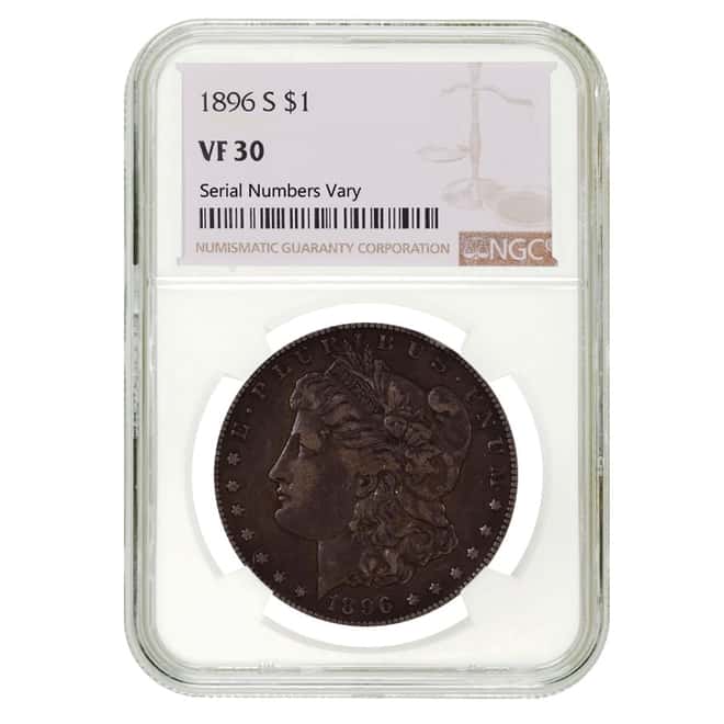 1896 S Morgan Silver Dollar $1 NGC VF 30