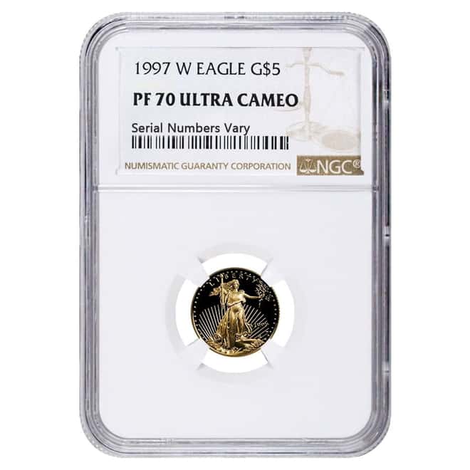 1997 W 1/10 oz $5 Proof Gold American Eagle NGC PF 70 UCAM