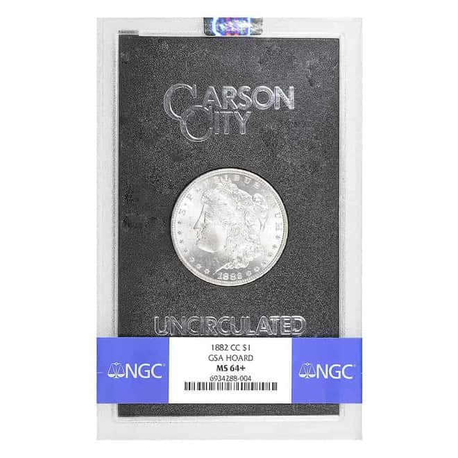 1882-CC Morgan Silver Dollar $1 NGC MS 64+ GSA