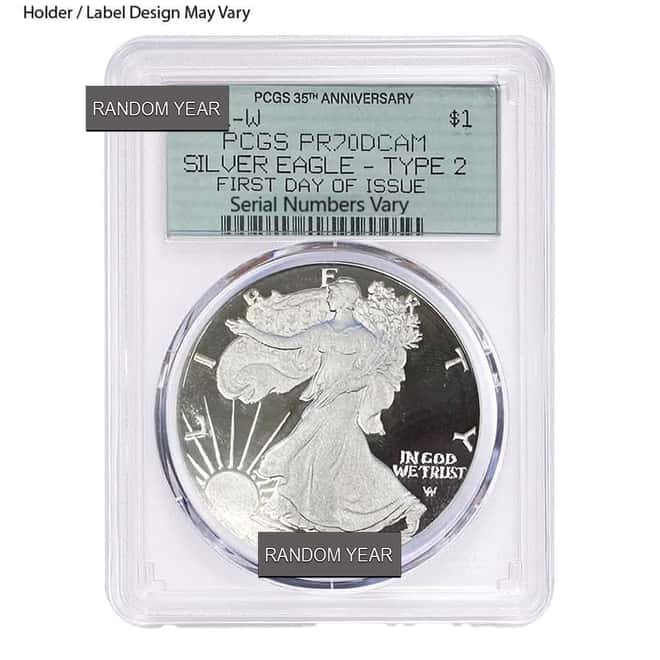 1 oz Proof Silver American Eagle NGC/PCGS PF 70 FDOI (Random Year)