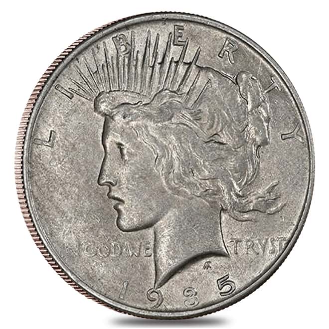 1935 Silver Peace Dollar AU