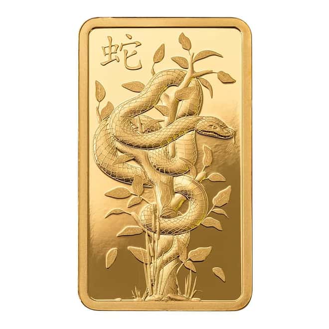 2025 5 Gram PAMP Suisse Lunar White Snake Gold Bar (in Assay)