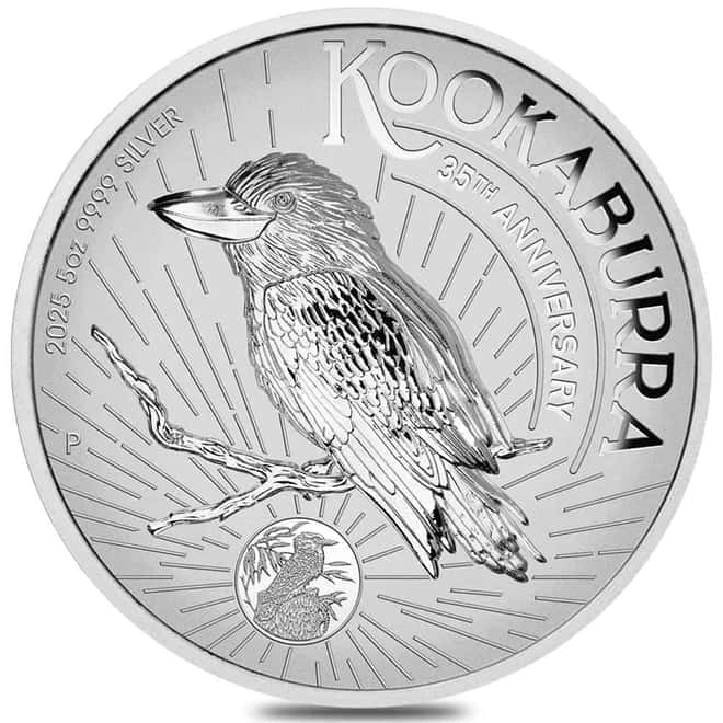 2025 5 oz Incused Silver Australian Kookaburra 35th Ann. Perth Mint