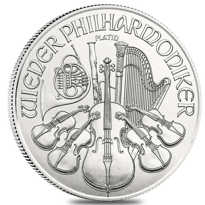 2027 1 oz Austrian Platinum Philharmonic Coin BU