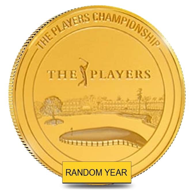 1/4 oz Players Championship Proof Gold Coin Solomon Islands .9999 Fine (Random Year, In Assay)