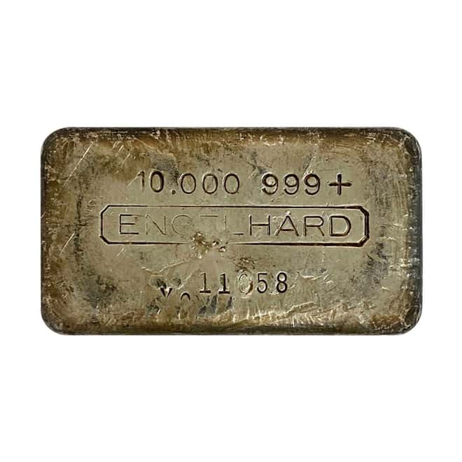 10 oz Engelhard Cast Silver Bar .999+ Fine (X8 Error Prefix, 3rd Series, 6-digit Serial Variation)