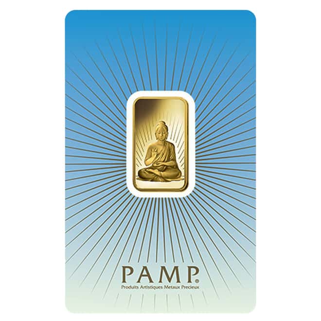 10 gram PAMP Suisse Gold Bar - Buddha (in Assay) .9999 Fine 
