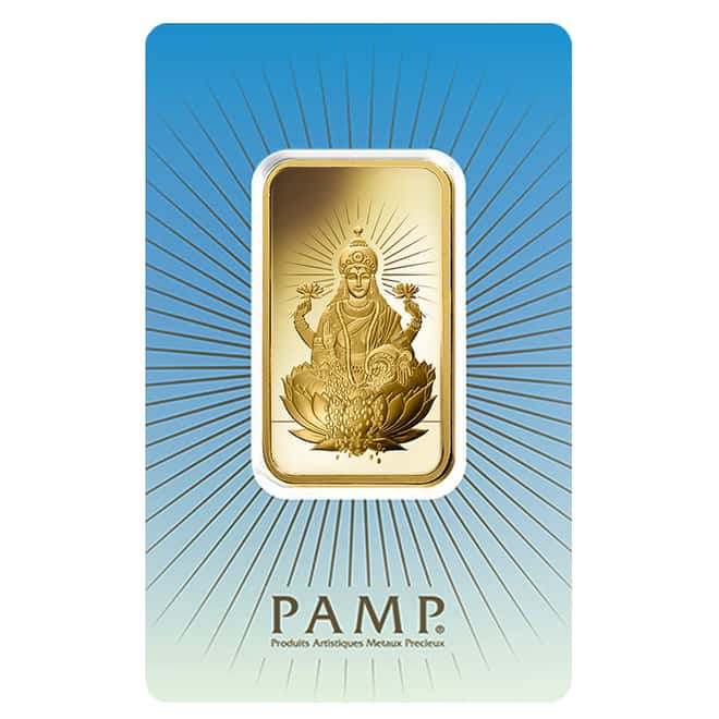 1 oz PAMP Suisse Gold Bar - Lakshmi (in Assay) .9999 Fine
