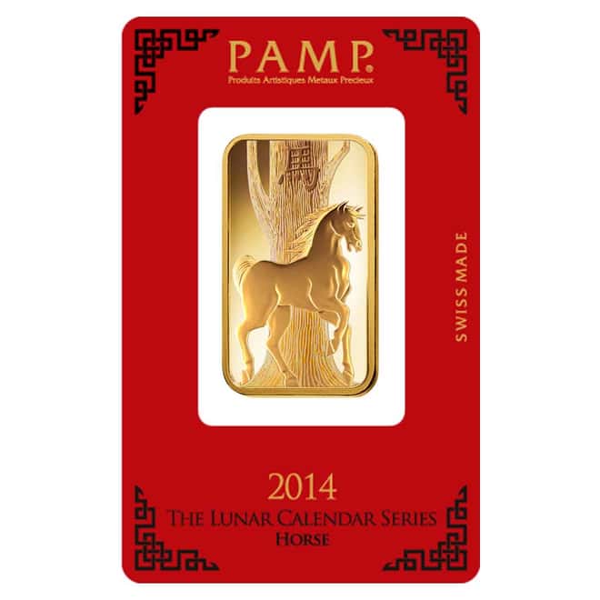 1 oz PAMP Suisse Year of the Horse Gold Bar (In Assay)
