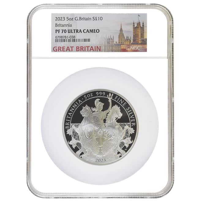 2023 Great Britain 5 oz Proof Silver Britannia NGC PF 70 UCAM