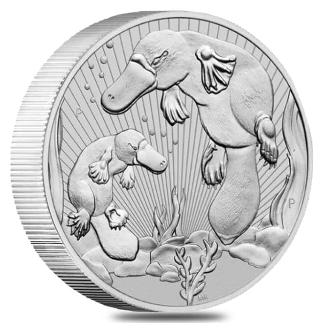 2021 2 oz Silver Australian Piedfort Platypus Perth Mint .9999 Fine BU Next Generation Series