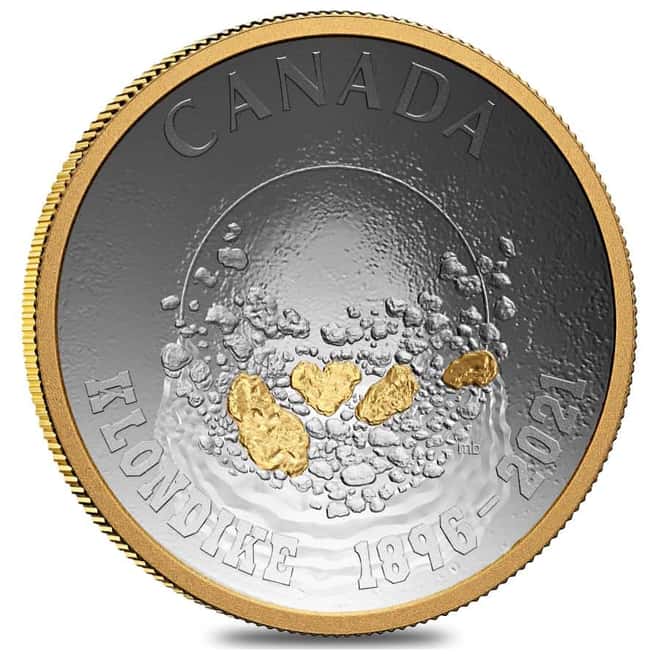 2021 Canada 30.75 gram Silver Panning for Gold Klondike Gold Rush Anniv .9999 Fine (w Box & COA) min