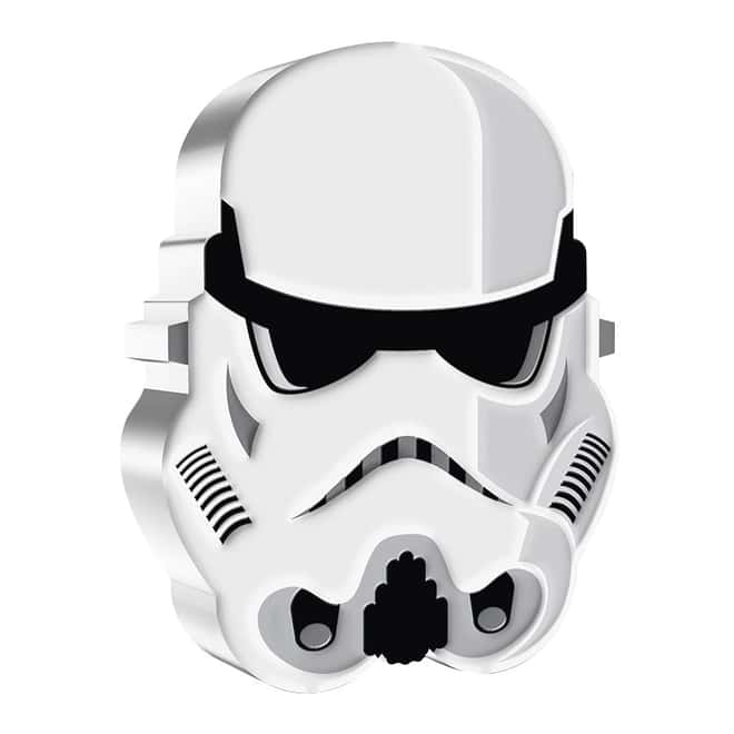 2021 Niue 1 oz Silver Imperial Stormtrooper Shaped Coin - Star Wars Faces of the Empire .999 Fine (w/Box & COA)