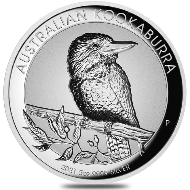 2021 5 oz Incused Silver Australian Kookaburra Perth Mint .9999 Fine (w/Box & COA)