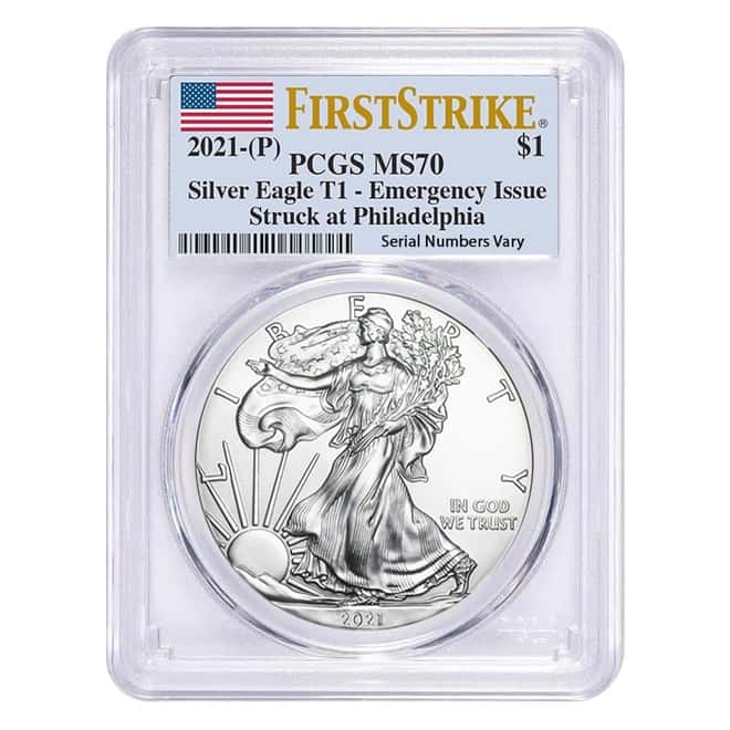 Lot of 20 - 2021 (P) 1 oz Silver American Eagle PCGS MS 70 FS Emergency Issue