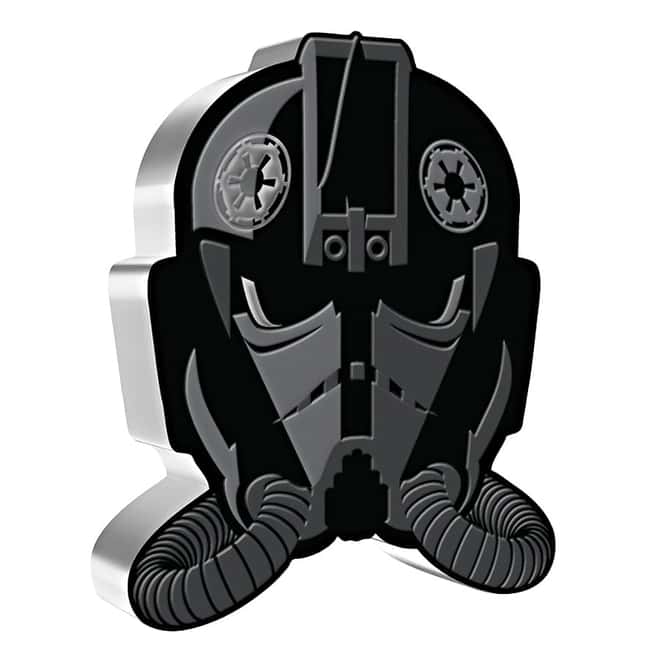 2021 Niue 1 oz Silver Imperial TIE Fighter Pilot Shaped Coin - Star Wars Faces of the Empire .999 Fine (w/Box & COA)