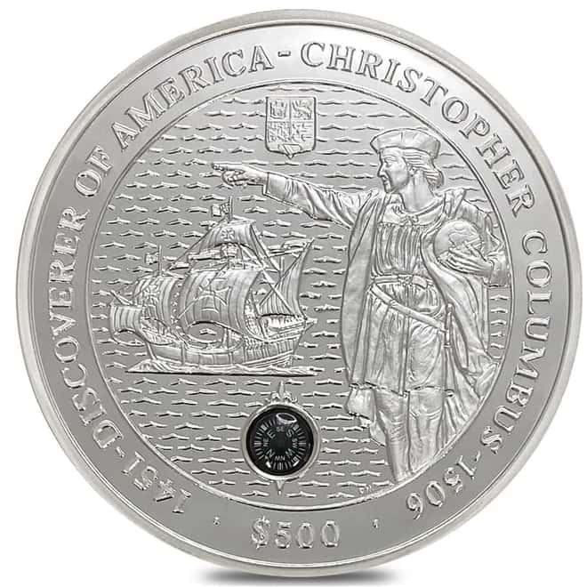 2006 British Virgin Islands 5 Kilo Christopher Columbus Silver Proof Coin (w/Display & COA)