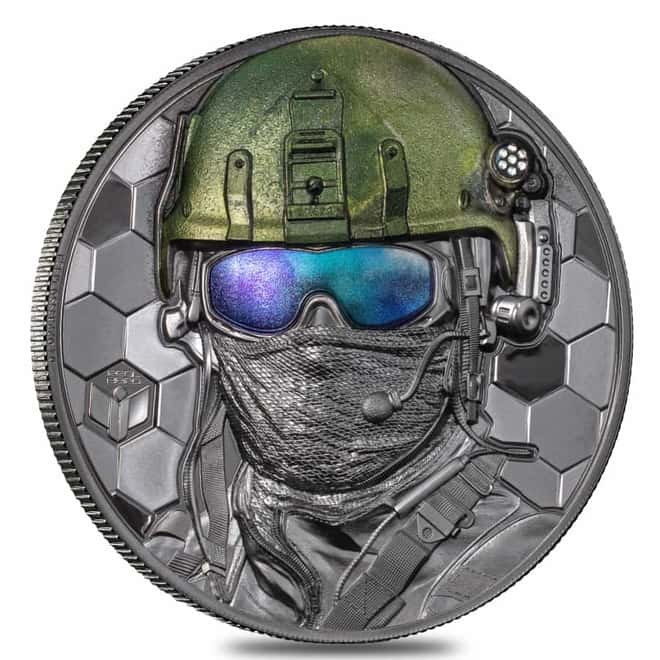 2022 3 oz Proof Silver Real Heroes - Special Forces Cook Islands Coin .999 Fine (w/Box & COA)