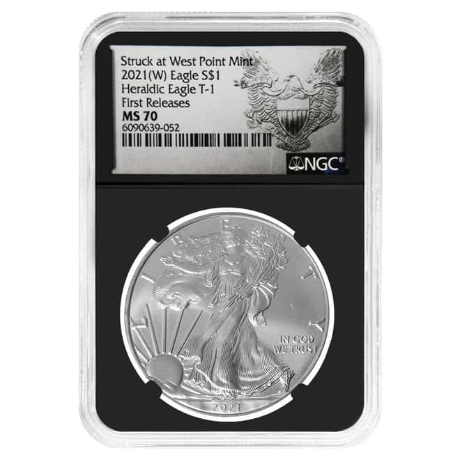 2021 (W) 1 oz Silver American Eagle NGC MS 70 FR (Retro)